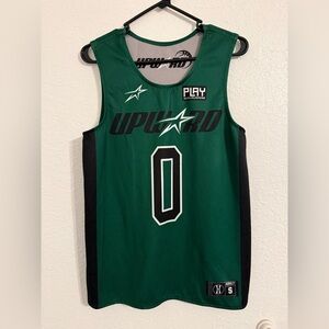Upward Basketball Jersey reversible Green Gray Number 0 Adult Size S
